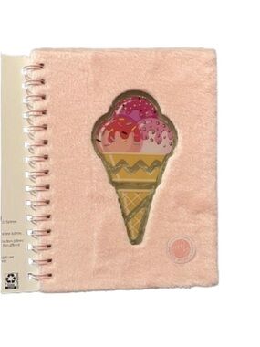 Journal -Pink Plush With Ice Cream Cone 
- lights up-NWT